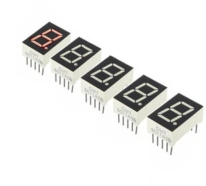 20pcs Red 7 Segment 0.5'' LED Display Digital Tube Common Anode 1 Bit - Picture 1 of 4