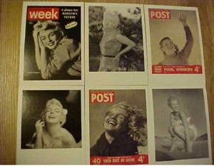 6 MARILYN MONROE Postcards mostly of Magazine covers - Picture 1 of 3