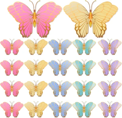 20 Шт бабочка центральные элементы для столов бабочка вечеринки украшения 3D золотой T - Изображение 1 из 4