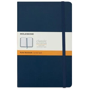 Moleskine klassisches Notizbuch, Hartschale, groß (5"" x 8,25"") liniert/gefüttert, Sapph... - Bild 1 von 6