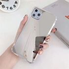 For iPhone 12 11 Pro Max XR X XS 8 7 PC Back Cover Phone Case TPU Hard Mirror