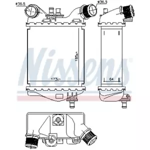 Ladeluftkühler luftgekühlt Aluminium für Fiat 500/595/695 500C/595C/695C - Bild 1 von 1