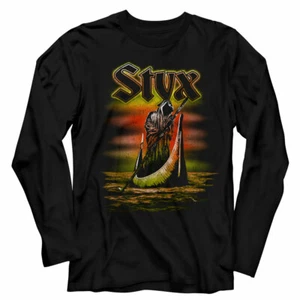 Styx Ferryman Grim Reaper Men's Long SleeveT Shirt Rock Music Live Concert Merch - Picture 1 of 3