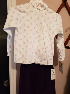 NWT Girls Size 4 CARTER'S 2 Pc Outfit Pants Purple & Turtleneck Long Sleeve Top - Picture 1 of 16