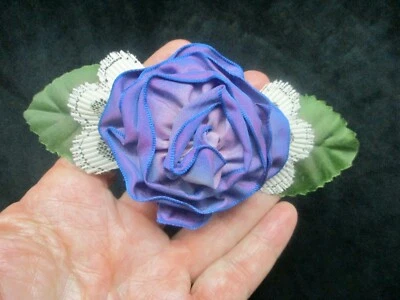 复古-法国Ombre丝绸丝带和花边紫色发夹 — 第 1/3 张图片