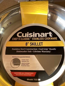 Cuisinart Pan size 8" color silver gas classic stainless steel - Picture 1 of 7