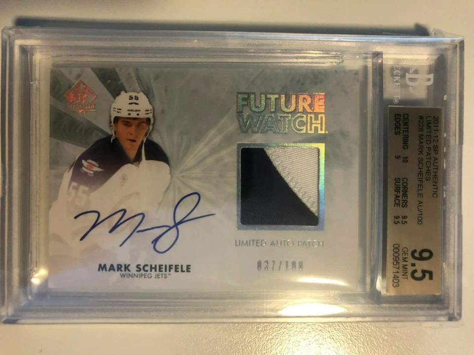 11-12 SP Authentic #228 MARK SCHEIFELE FWAP Future Watch Auto Patch /100 BGS 9.5 - Image 1 of 3