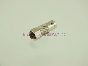 BNC Female to F Type Male RF Radio Adapter Connector by W5SWL - Picture 1 of 1
