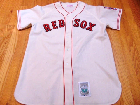 VINTAGE 90'S RARE MLB MITCHELL & NESS BOSTON RED SOX TED WILLIAMS JERSEY L Cover