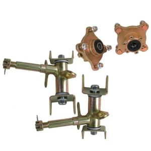 Front Steering Knuckle Spindle+ 4 Stud Wheel Hub For ATV Go Kart Quad Buggy Golf - Picture 1 of 8