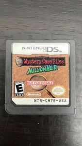 Mystery Case Files Millionheir Genuine DS NOT FOR RESALE DEMO CARD - Picture 1 of 1