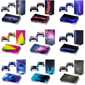 Skin Decal Stickers for Sony PlayStation 5 PS5 Console Gamepad Controllers(Disc) - Picture 1 of 15