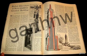 EMPIRE STATE BUILDING OPENING 1931 ROBOT ELEVATOR PICTORIAL NEW YORK CITY - Picture 1 of 1