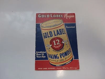 FOLLETO DE RECETAS EN POLVO DE HORNEAR ETIQUETA DORADA-L@@K! Foto 1 de 4