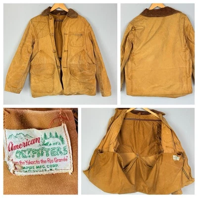 Abrigo Chaqueta De Colección Años 40 50 American Outfitters Imperio Lona Granero Tareas Caza Foto 1 de 4