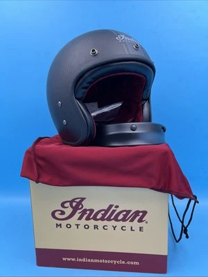 Nuevo - Casco Indian Motorcycle Retro Cara Abierta - Negro Mate - Talla XL Foto 1 de 4