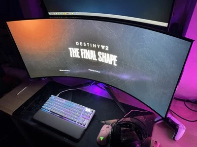 45 inch LG UltraGear Gaming Monitor OLED Curved Monitor WQHD 1440p 240HZ  - Image 1 of 4