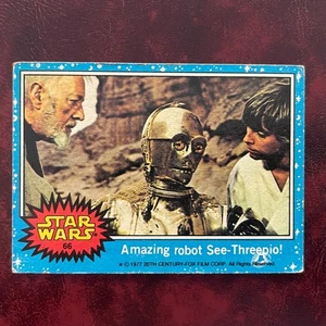 1977 Topps STAR WARS Blue Set AMAZING ROBOT SEE-THREEPIO! #66* - VG-EX - Picture 1 of 2