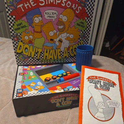 The Simpsons Don't Have A Cow Dice Game Vintage 1990 Board Game Complete - Image 1 of 4