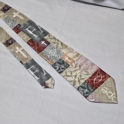 Eagles Wings Men's Religion Based Dress Tie 100% Silk Size 59"x4" - Image 1 of 4