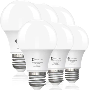 6-Pack A19 LED Light Bulbs,60 Watt Equivalent Daylight 5000K with E26 Base,Effic - Picture 1 of 12