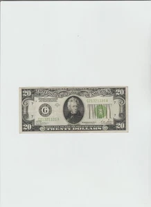 1928 B $20.00 Ten Dollars Gold On Demand Light green Seal - Picture 1 of 5