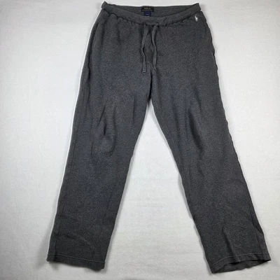 Pantalones de salón Polo Ralph Lauren para hombre talla grande gris cómodo cordón Foto 1 de 4