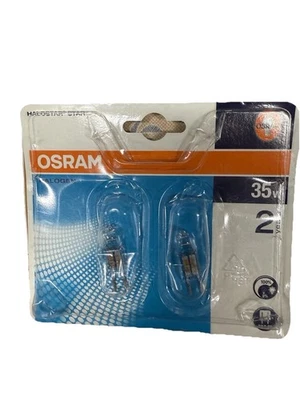 2X OSRAM Halogen Pin Base Lamp HALOSTAR 35W 12V GY6.35 2000H 6432 dimmable  - Image 1 of 2