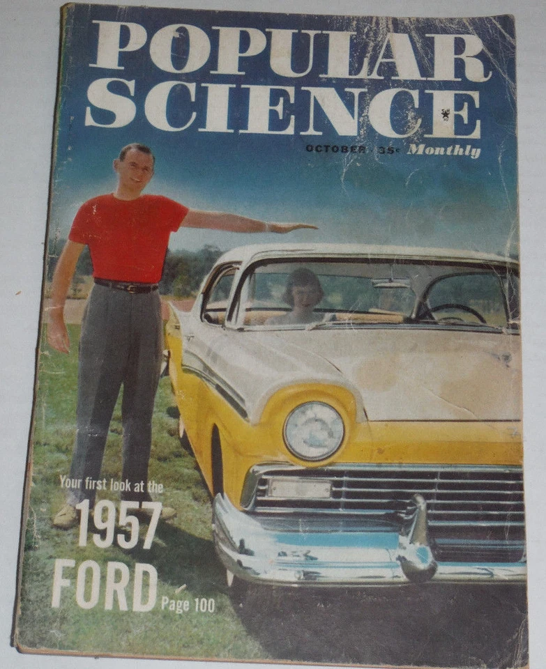 Popular Science Magazine 1957 Ford October 1956 120514R - Image 1 of 1