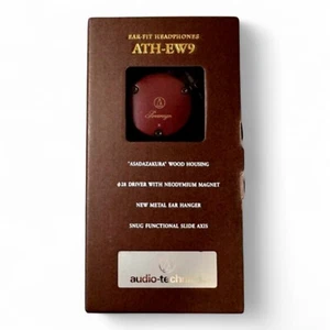 Audio-Technica ATH-EW9 Wooden Clip-On Headphones 28mm Driver Japan Made - Picture 1 of 14