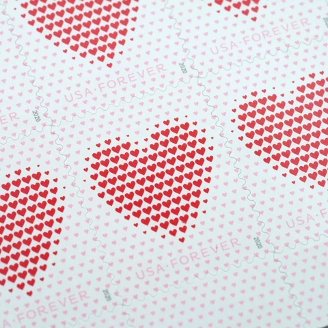 MADE OF HEARTS Sheets 100 USPS Forever Postage Stamps 2020 Cover