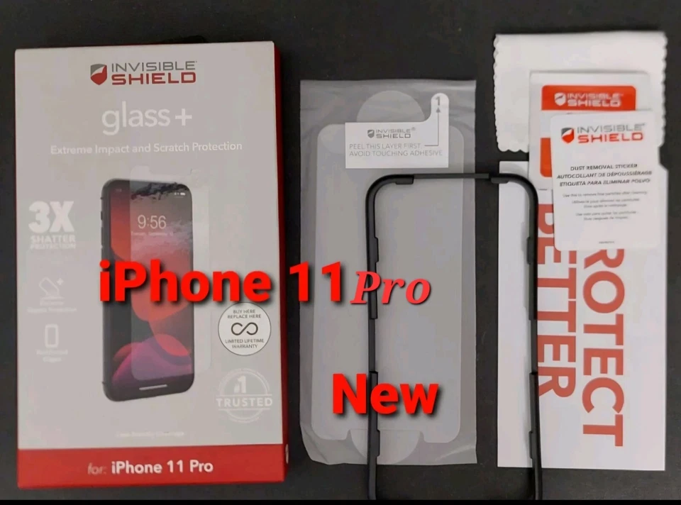 ZAGG - Vidrio InvisibleShield® + Protector de pantalla para Apple iPhone 11 PRO Foto 1 de 4