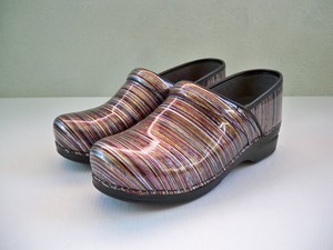 dansko multicolor clogs