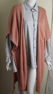 TWINSET New Eskandar Sz 1 GINGHAM FLANNEL CHECK Cotton Tunic Top & Pink Tabard - Picture 1 of 17