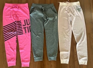 JUSTICE - Girls - Lot of 3 Pairs - Sweatpants/Jogger - Size 12 - SUPER CUTE! NR! - Picture 1 of 2
