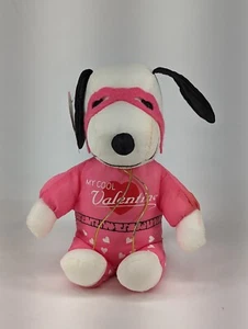 6" Snoopy Valentine Plush with Pink Mask "My Cool Valentine" - Picture 1 of 6