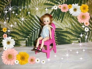 Muñeca, traje de sol, zapatos y silla Bet Brn Hair Betsy McCall década de 1950 Am Ch 8" Lt Brn #253 - Imagen 1 de 10