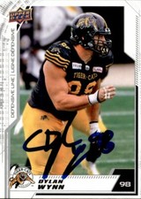 Dylan Wynn Signed 2020 Upper Deck CFL Football card Hamilton Tiger-Cats