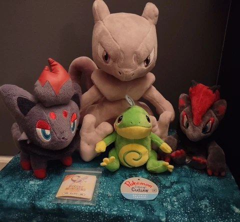 POKEMON plush LOT All Star Mewtwo Sitting Cuties Politoed Zorua Zoroark Cover