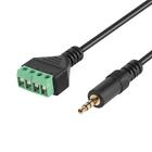 3.5mm Stereo 4 Pole Male Plug to 4 Pin AV Screw Video Balun Terminal Cable