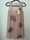 Erin Fetherston  Women's Light Peach Color Dress With Beaded Roses Size 0 Nwt