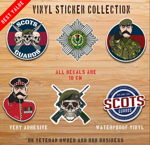 Scots Guards  - 6 Best-Selling Waterproof Stickers bundle - Picture 1 of 7