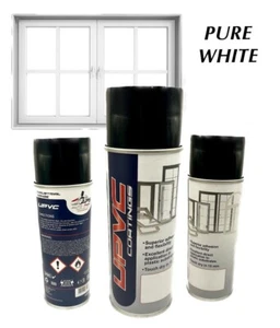 uPVC, PVC, PVCu SPRÜHFARBE AEROSOL - RAL 9010 - REINWEISS - SATINOBERFLÄCHE - Bild 1 von 4