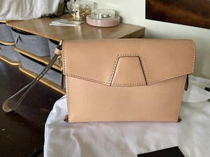 Alexander Wang Lydia Nude Leather Clutch Wristlet As New - Picture 1 of 6