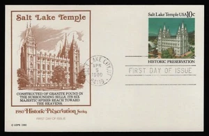 #UX83 10c Salt Lake Temple, Fleetwood FDC **ANY 5=FREE SHIPPING** - Picture 1 of 1