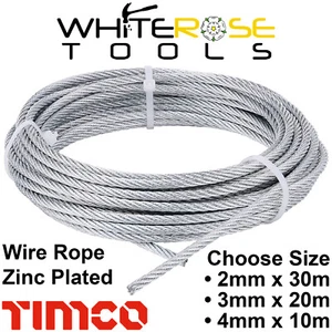 TIMCO Drahtseil Flexi Metallkabel verzinkt 2mm 3mm 4mm Größe wählbar - Bild 1 von 4