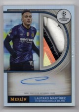 2022 Topps Merlin Match Ball Signature Lautaro Martinez Fc Inernazionale Milano