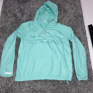 Under Armour Women’s Hooded Windbreaker Long Sleeve Size SM/P Light Green - Picture 1 of 5