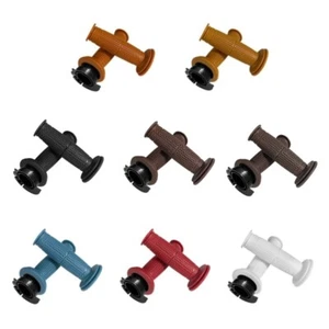 Dirt-Bike Scootor Motorcycle-Hand Grips-Rubber Handle Bar Thrusters Grip 1 Pair - Imagen 1 de 11