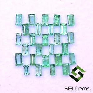 1.25 CTS Natural Emerald Baguette Cut 2.75x1.25 mm Lot 29 Pcs Loose Gemstones - Picture 1 of 5